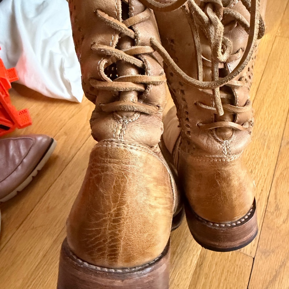 Bed Stu Distressed Leather Ankle Boots Anthropologie - Picture 5 of 8